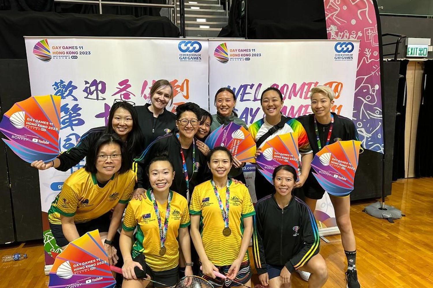 Badminton club program wearing Divley custom teamwear